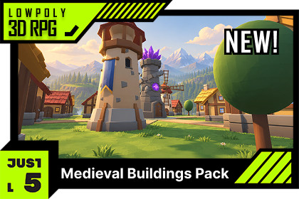 3D Lowpoly RPG - Medieval Buildings Pack
