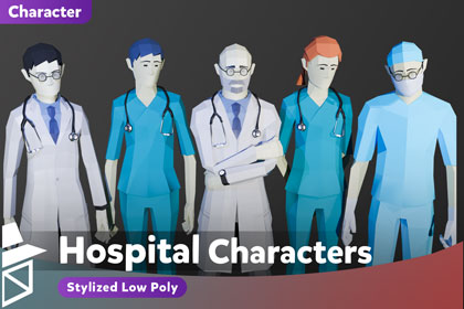 Low Poly Hospital Characters