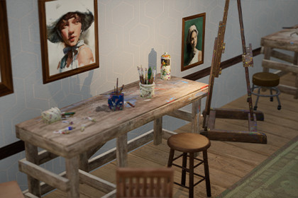 Painter's Workshop - Cozy Art Studio Pack