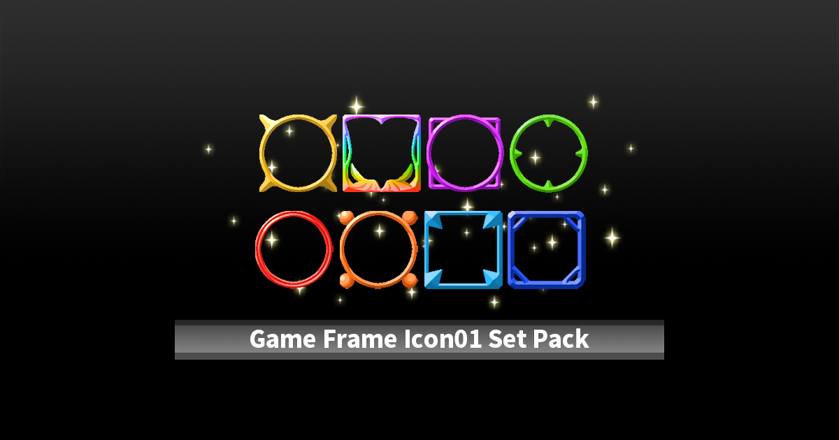 Game Frame Icon01 Set Pack | 2D Icons | Unity Asset Store