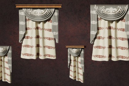 Deco Curtains Baroque Series DoubleFlower LT1 N4