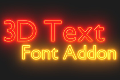 3D Text - Neon Font Addon