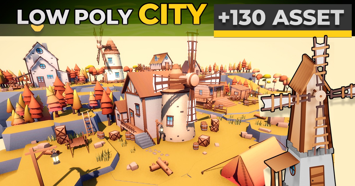 City Asset Unity Low Poly City Pack 1 | 3D Environments | Unity Asset Store