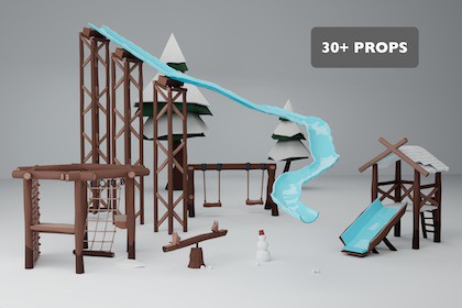 Stylized Winter Playground Pack