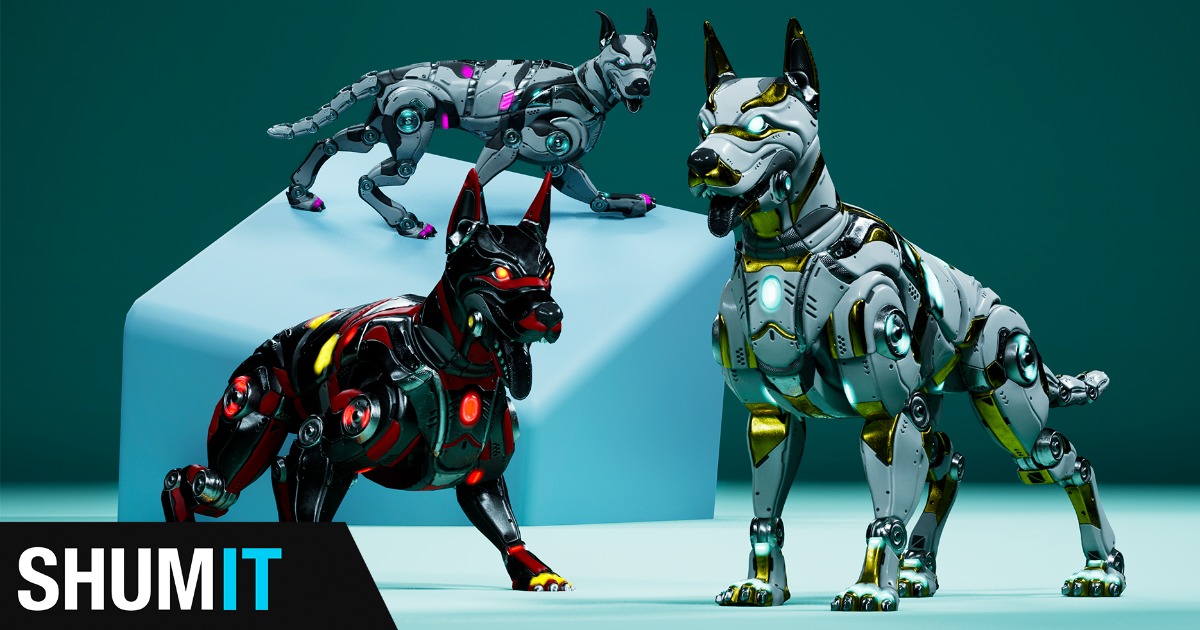 Unity Chain Dog Sci-Fi Dog | 3D Characters | Unity Asset Store