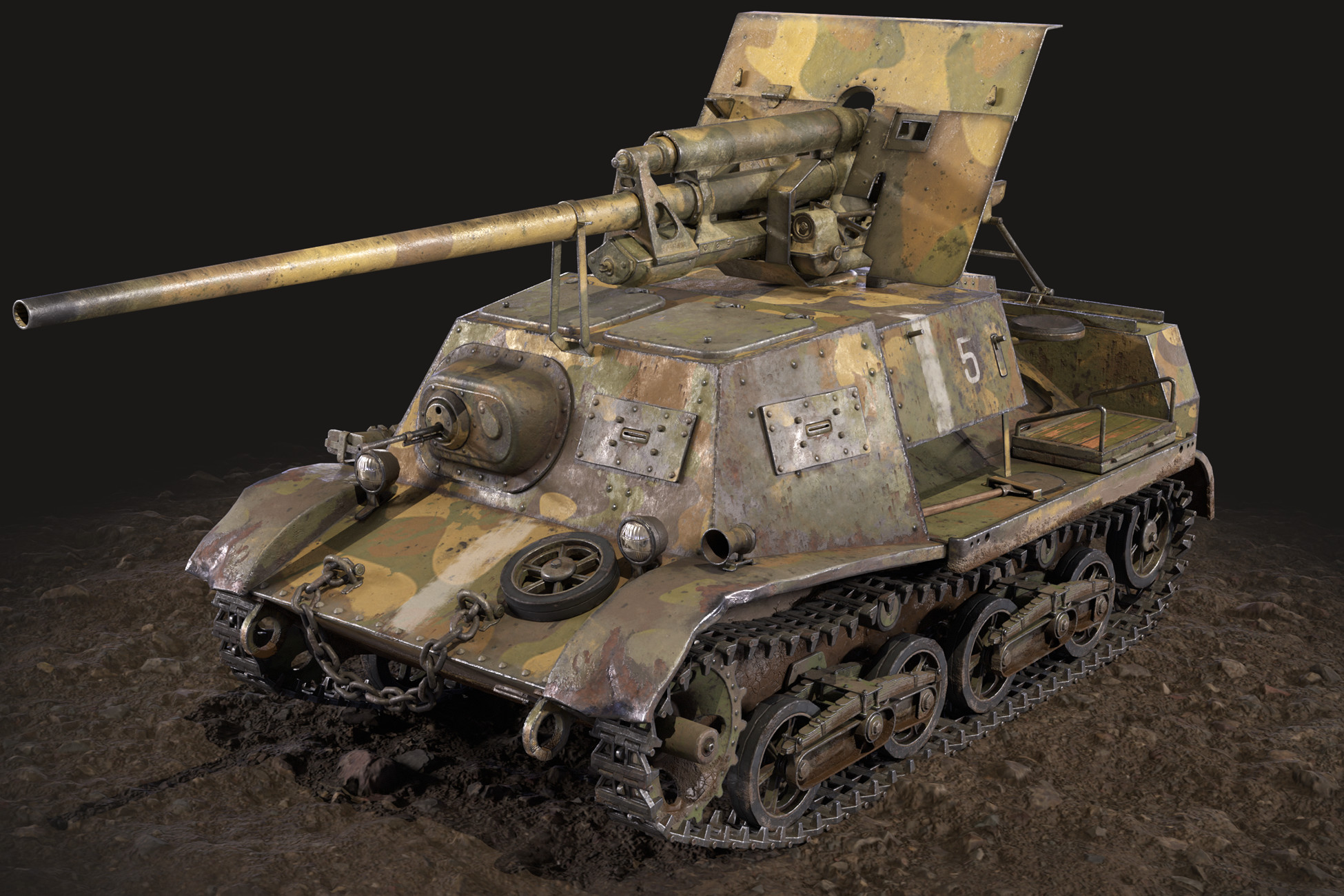 ZIS 30 Military Self Propelled Artillery Unit