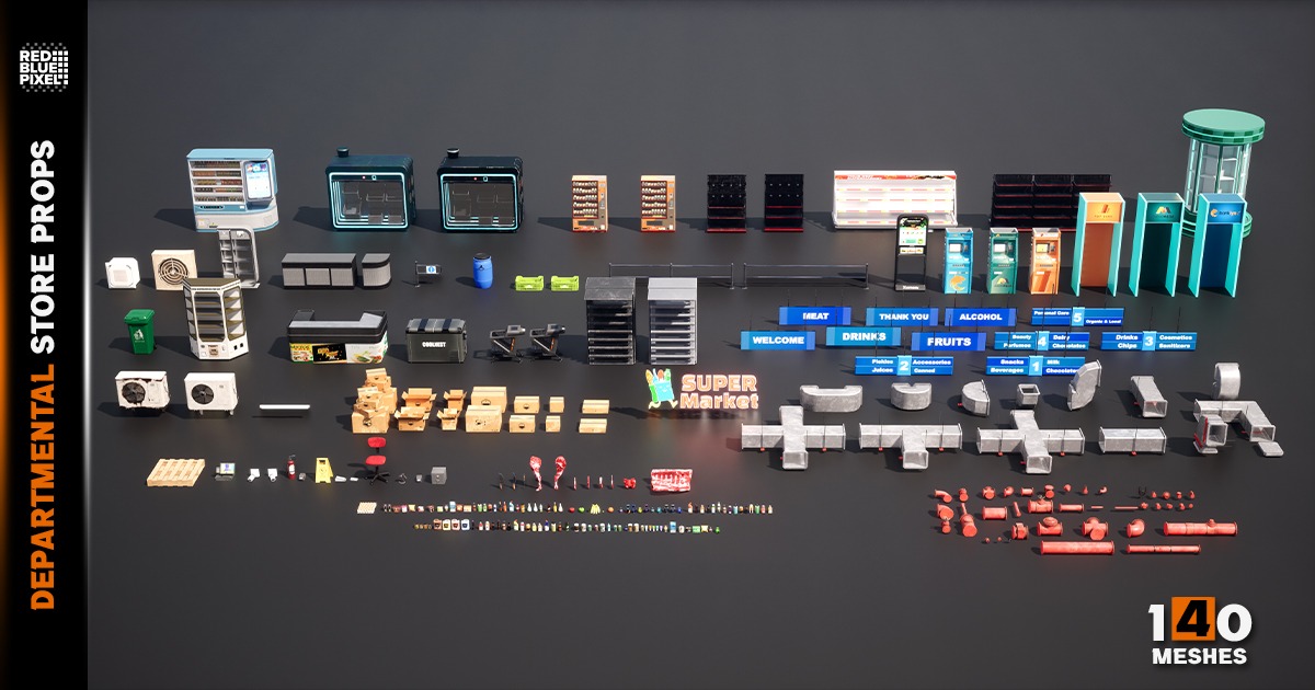 Departmental Store Props | 3D Props | Unity Asset Store