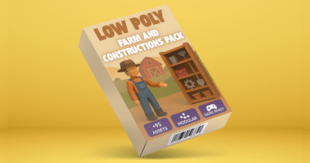 Low Poly Farm Construction Pack – Buildings & Vehicles | 3D Urban ...