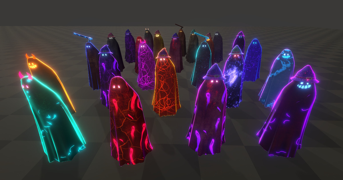 DARK Big Ghosts 3D | 3D Characters | Unity Asset Store