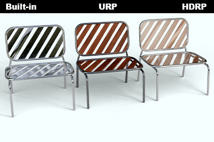 Minimalist Striped Lounge Chair 3 Textures Package