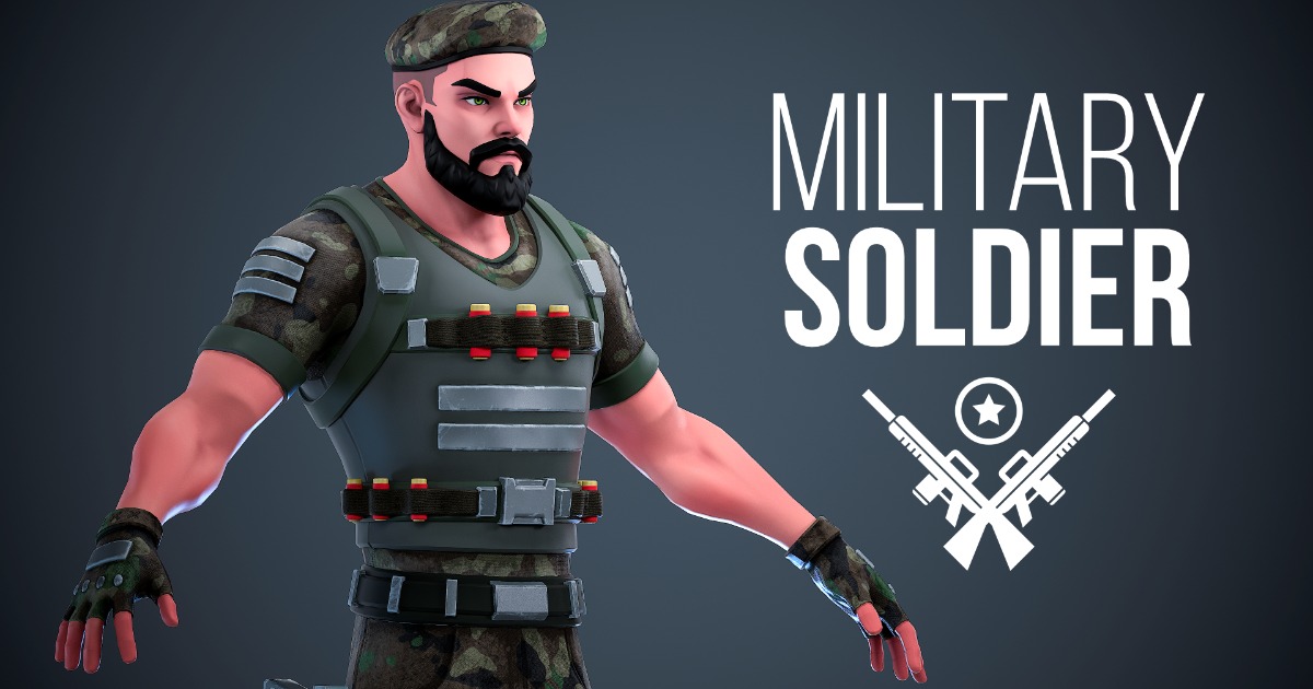 Fdc Unity Army Military Soldier - Stylized Modular Character | 3D 캐릭터 | Unity Asset Store