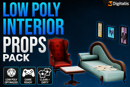 Low Poly Furniture & Interior Props | 3Digitalis