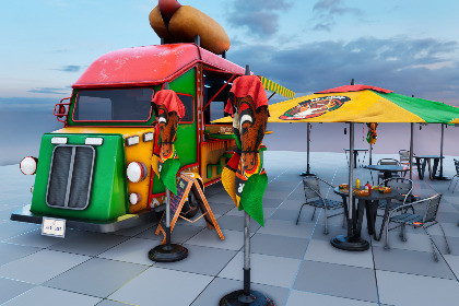 Stylized Food Truck