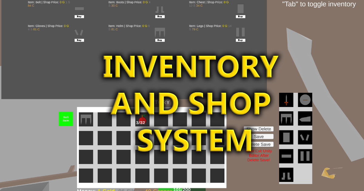 Inventory & Shop System | GUI Tools | Unity Asset Store