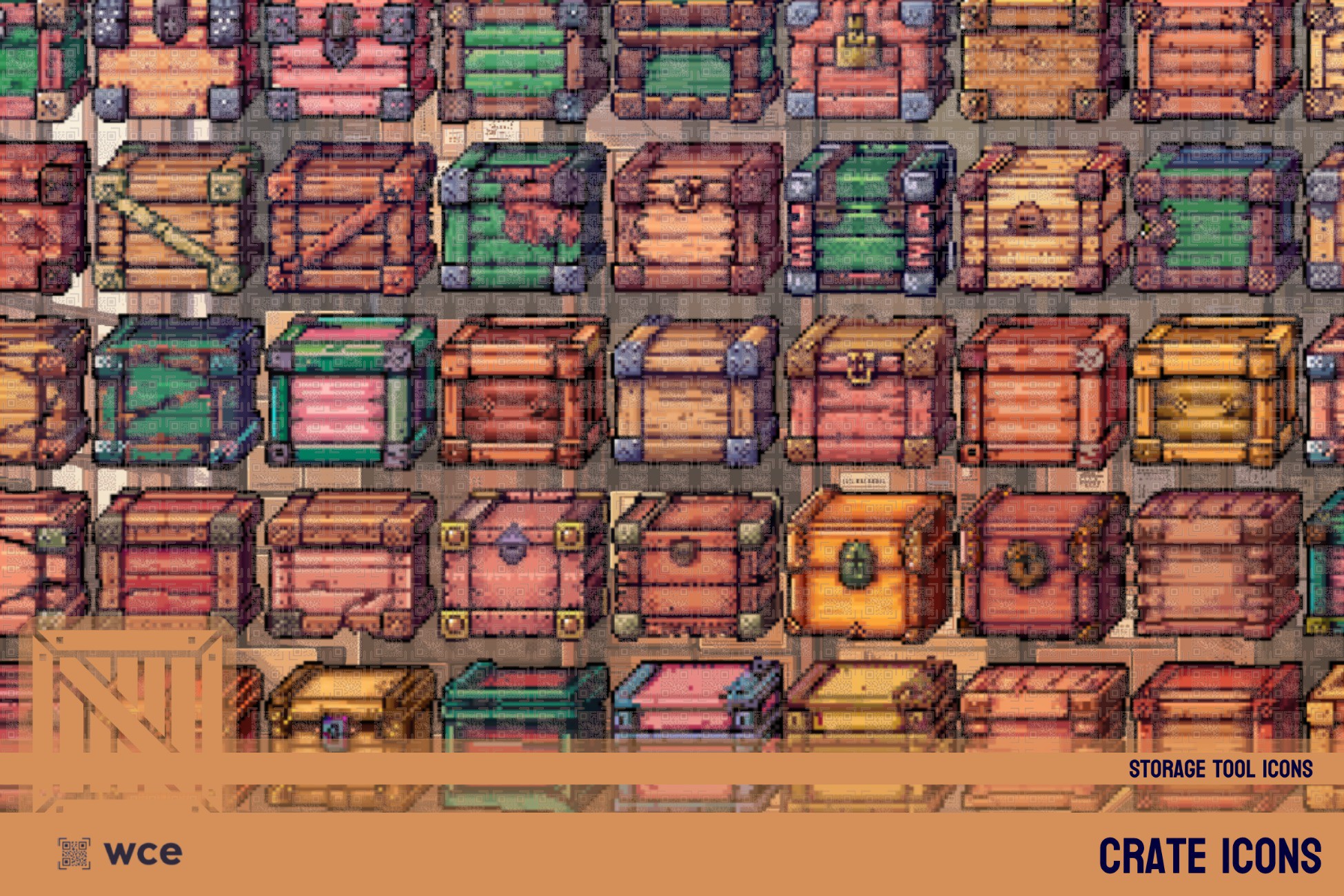 Crate Icons - 2D Pixel Storage Tools and Profession Resource Bundle ...
