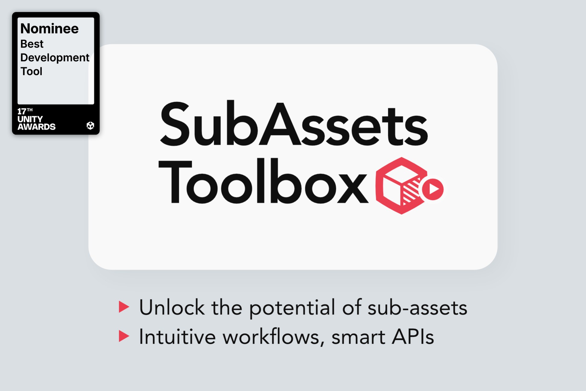 Subassets Unity SubAssets Toolbox | Utilities Tools | Unity Asset Store