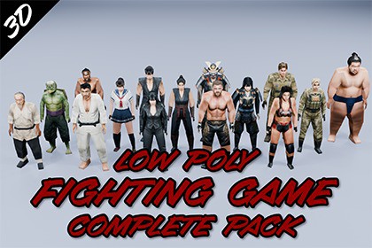 Low Poly Fighter Complete Pack