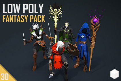 Low Poly Fantasy Pack Animated Characters & Weapons