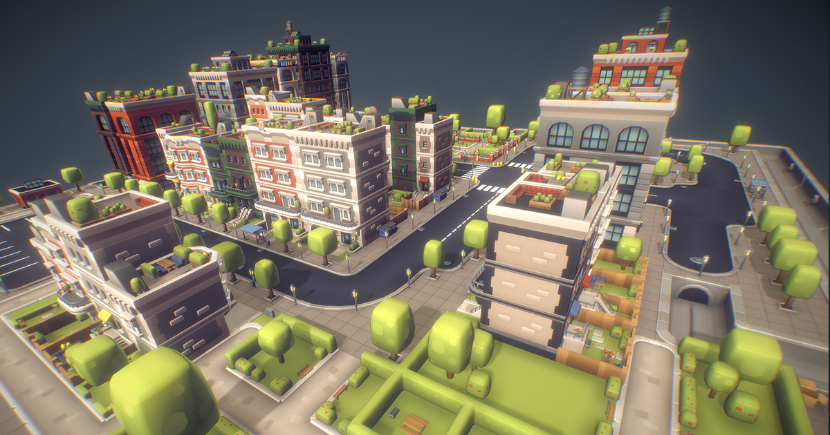 Unity Urban Model City Set - Proto Series | 3D Urban | Unity Asset Store