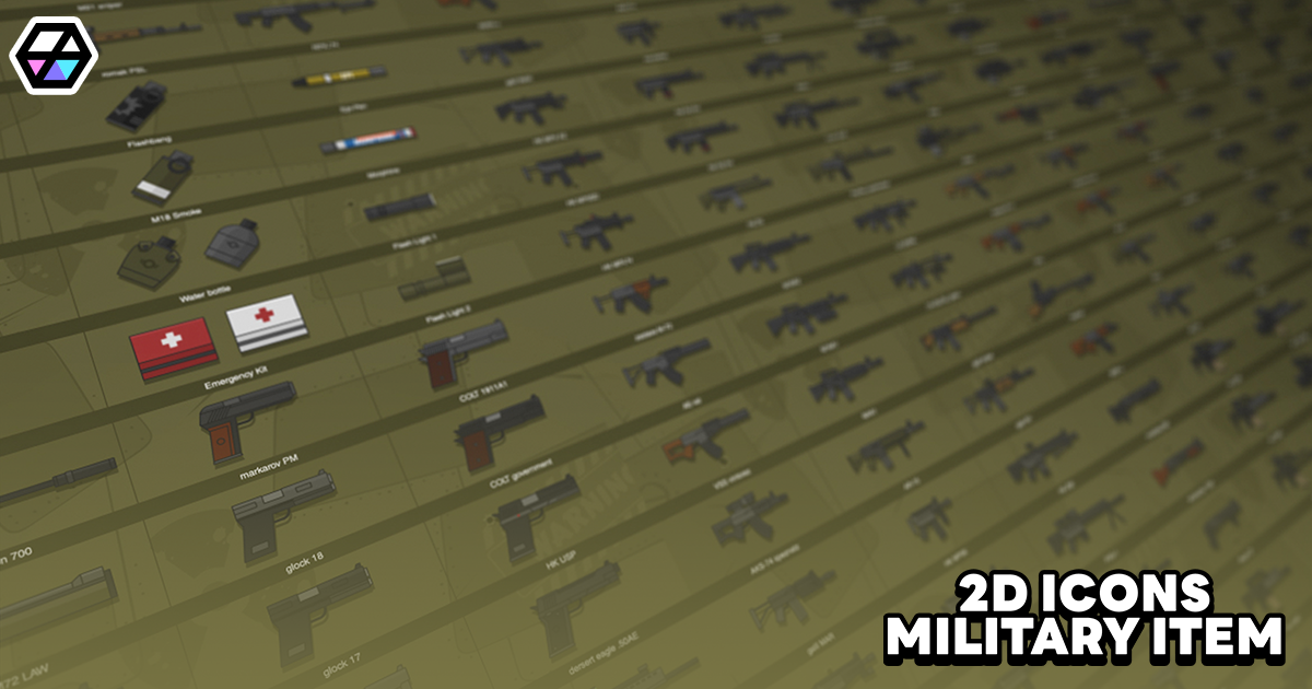 2D Icons - Military Item | 2D Icons | Unity Asset Store