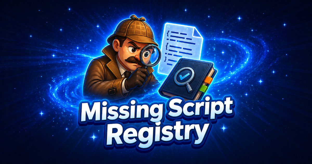 Missing Script Registry | Utilities Tools | Unity Asset Store