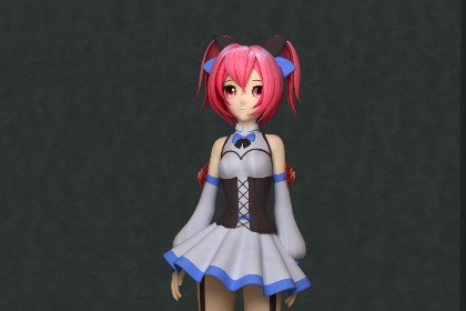 3D Cute Anime Girl