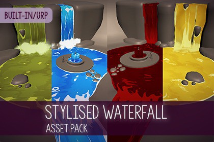 Stylised Waterfall Asset Pack