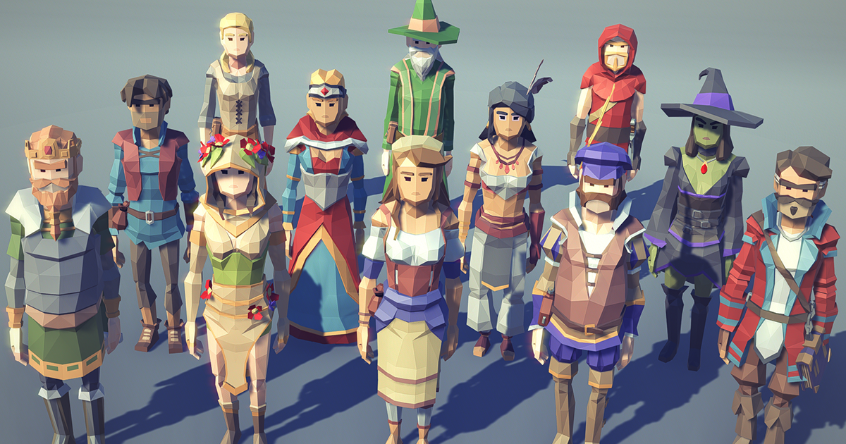 POLYGON - Fantasy Characters Pack - Art by Synty | Characters | Unity ...