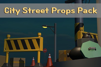 MAR-Lowpoly City Street Props Pack