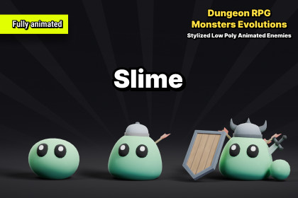 Slime | Dungeon RPG Monsters Evolutions - Stylized Low Poly Animated Enemies