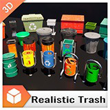 Trash Can - Realistic 4K Mesh Bundle Vol.01