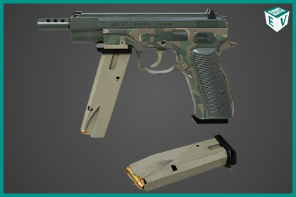 Pistol 09 Military Green URP HDRP Textures