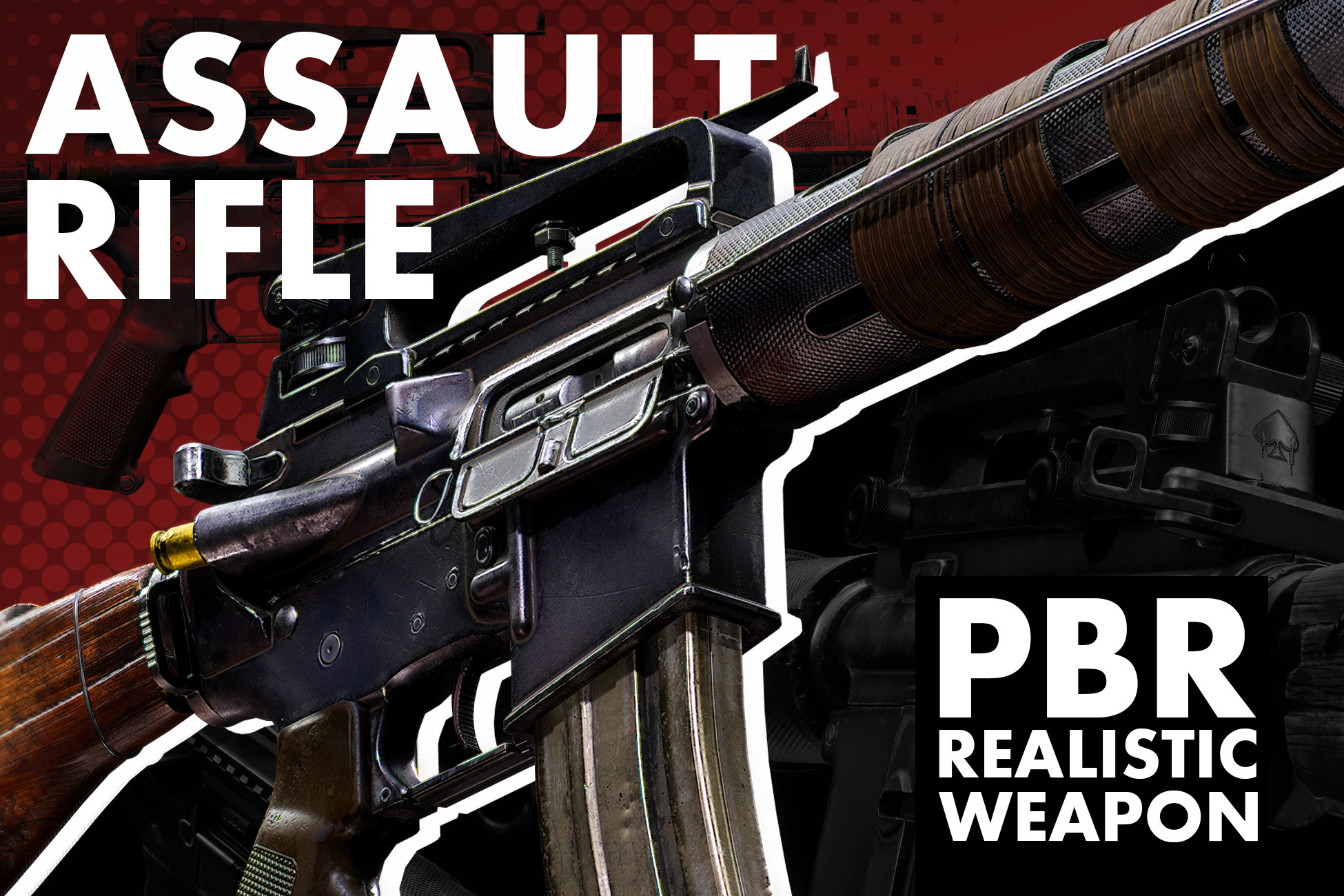 Old Assault Rifle | 3D Weapons | Unity Asset Store