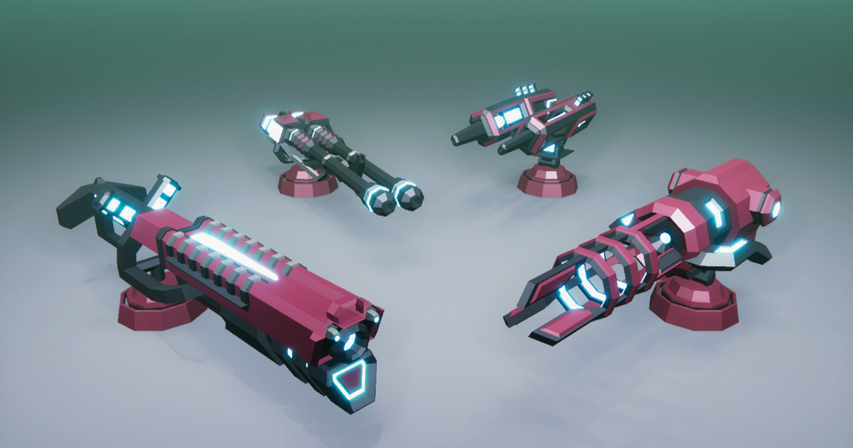 Low Poly Laser Gun Pack 01 | 3D Guns | Unity Asset Store