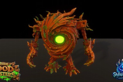 Stylized Wood Monster Pack 1 – Core Variant (Animated, LOD, Skins)