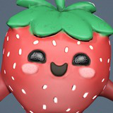 Strawberry Low poly