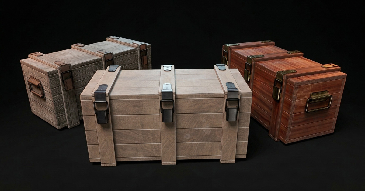 Tactical Wooden Crate B | 3D Furniture | Unity Asset Store