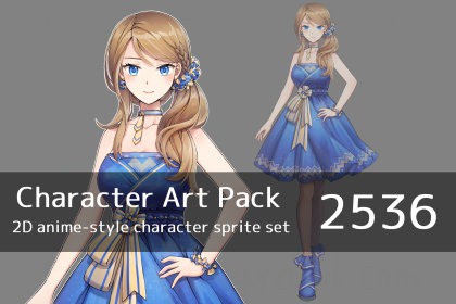 Anime Character Art Pack: 2536 - Image: Woman, young lady, dancer, mistress