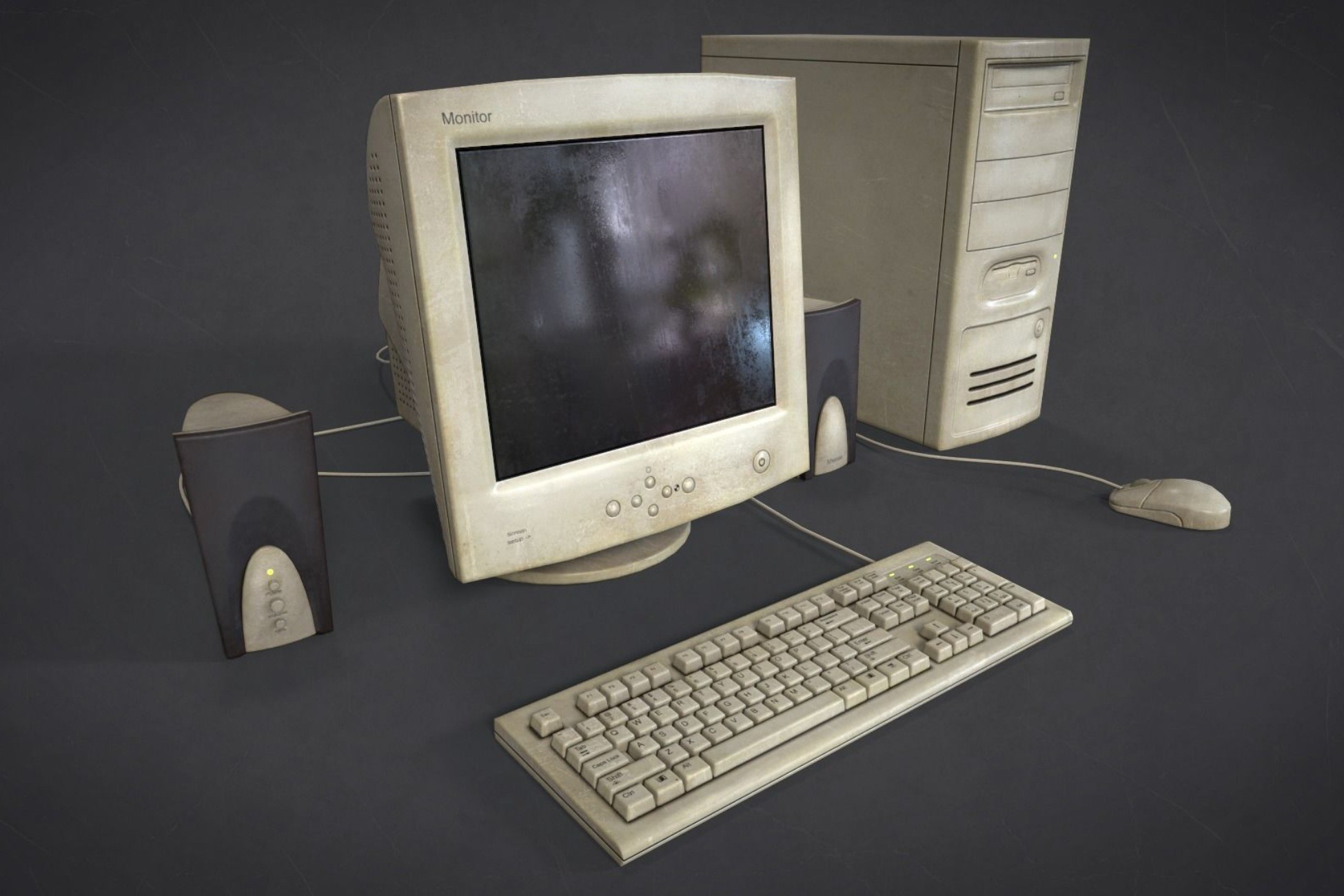 Computer Off White Old White Computer | 3D Electronics | Unity Asset Store