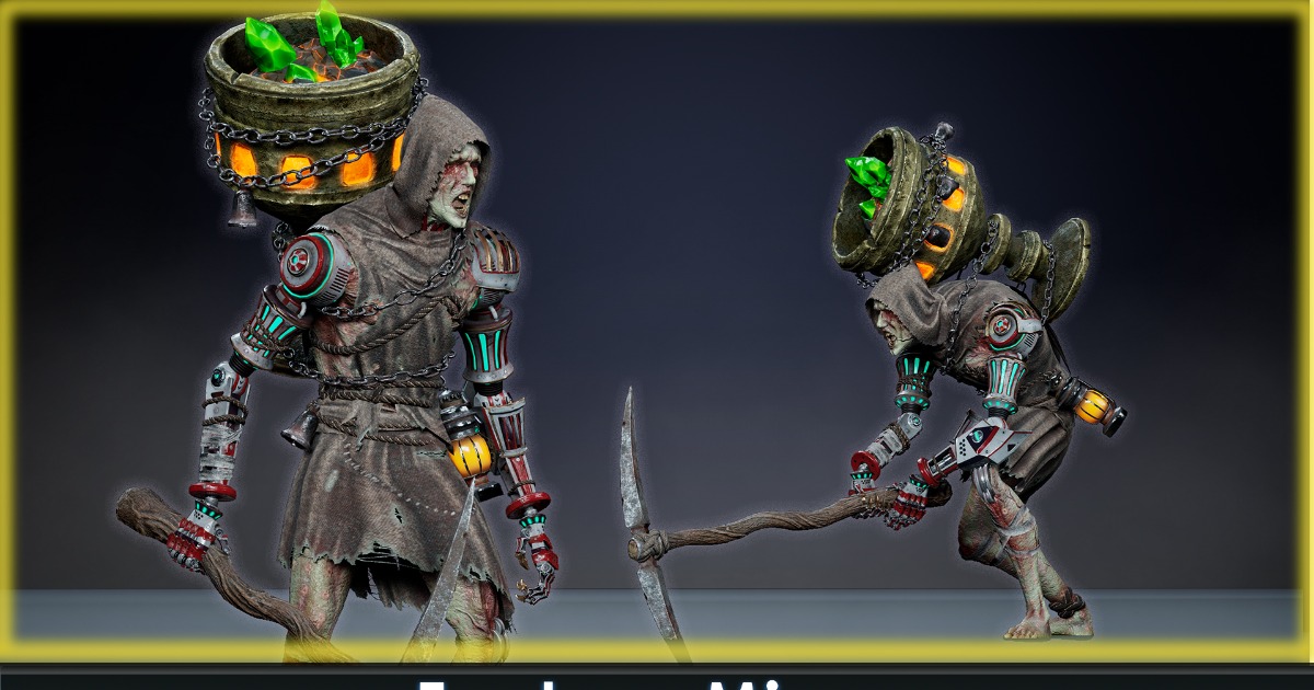 Fantasy Cyborg Miner 1 | 3D Characters | Unity Asset Store