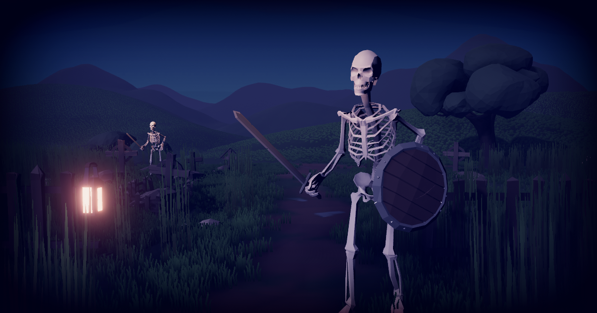 Low Poly Medieval Skeleton - Free - LOWPOLY MEDIEVAL FANTASY SERIES ...