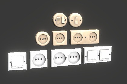 3D Switches and Sockets