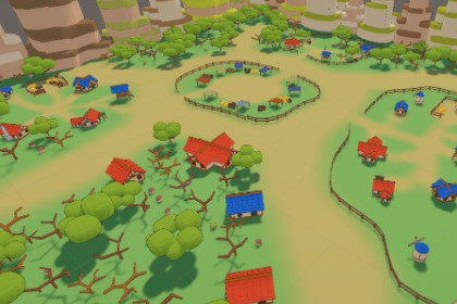 Stylized Medieval Village – Low Poly Environment