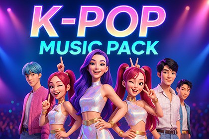 K-POP Game BGM Pack – 30 Authentic Tracks (Boy & Girl Groups)