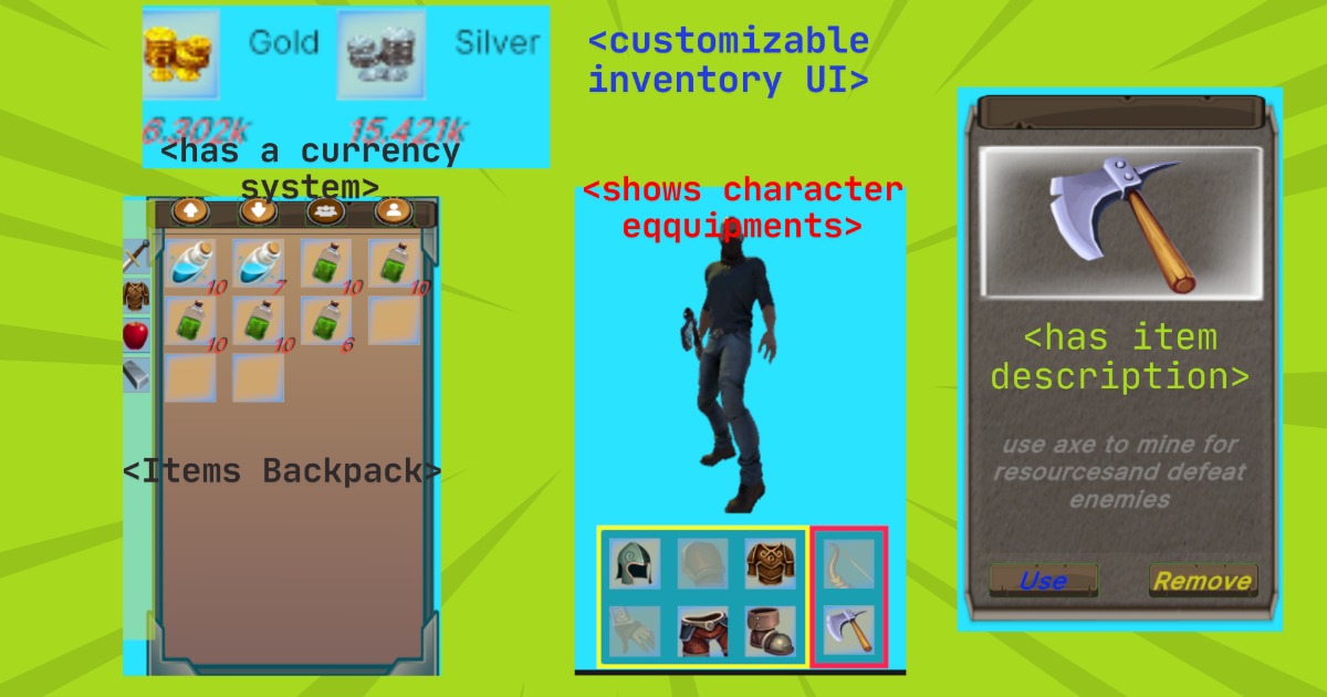 Backpack/Inventory System | GUI Tools | Unity Asset Store