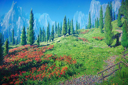 Stylized Cypress Valley