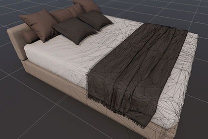 PBR Bed 12 – Game Ready 3D Asset