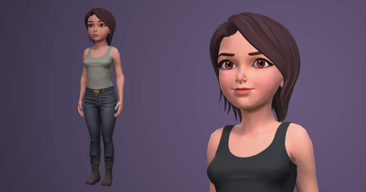 Girls Vector Unity Rider Girl | 3D Characters | Unity Asset Store