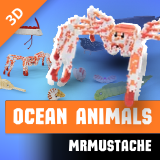 Voxel Ocean Animals Pack 2