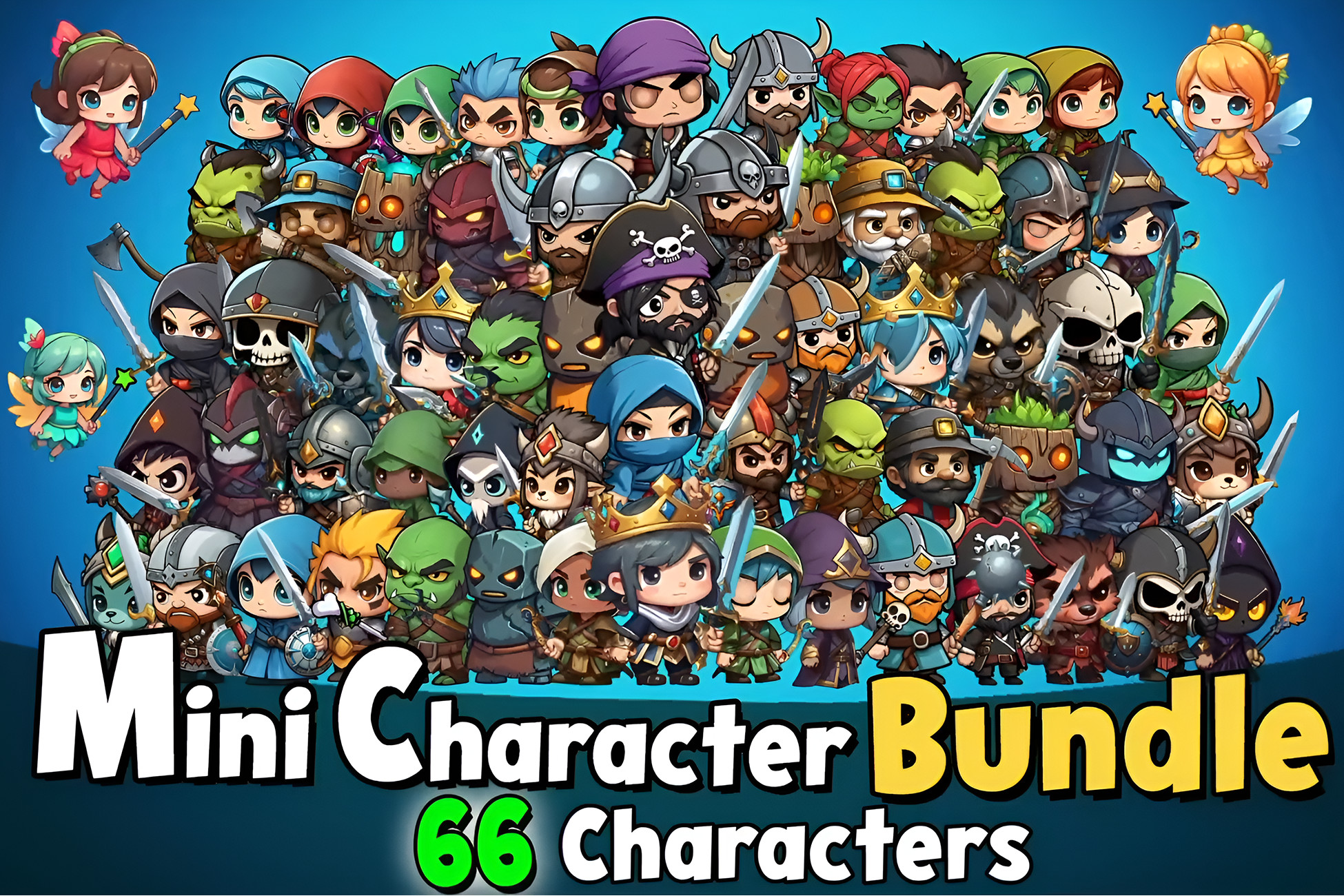 Mini Character Bundle - 66 Characters | 2D Characters | Unity Asset Store